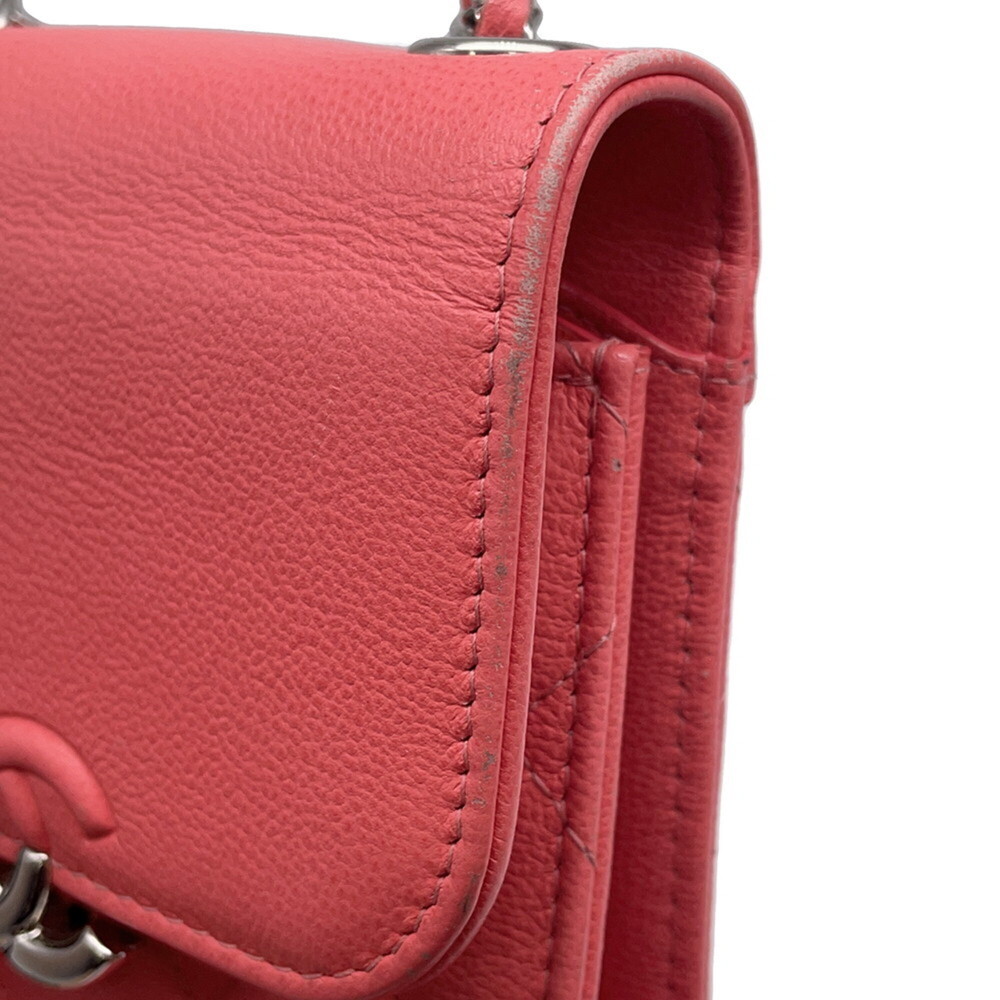 CHANEL Pink Leather Logo Shoulder Bag - Picture 11 of 16